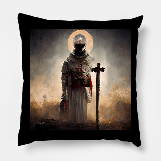 Sol Soldier Pillow by www.TheAiCollective.art