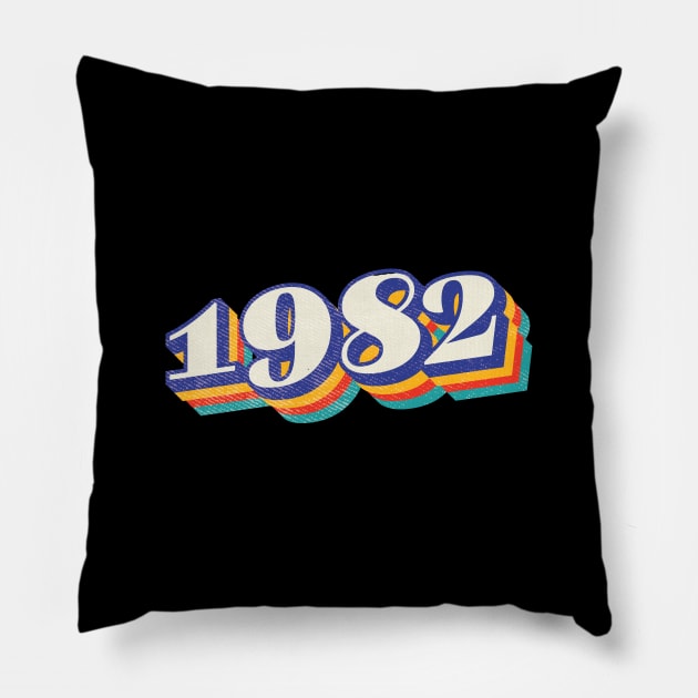 1982 Birthday Year Pillow by Vin Zzep