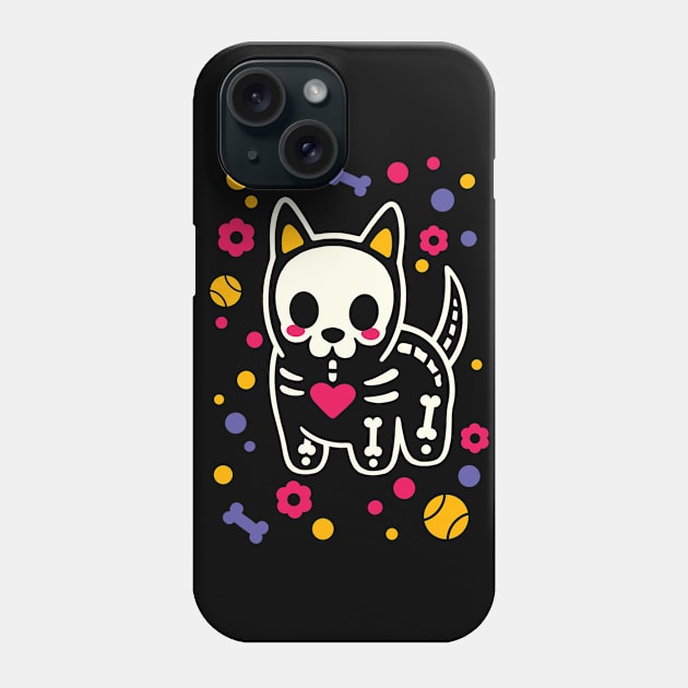 dog skeleton Phone Case by NemiMakeit