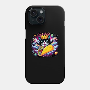 king cat galaxy funny Phone Case