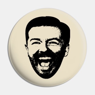 Ricky Gervais: Hilarious British Comedian Artwork for Comedy Fans Pin