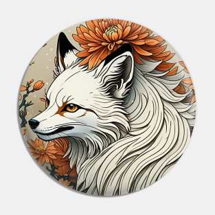 White fox flowers Pin