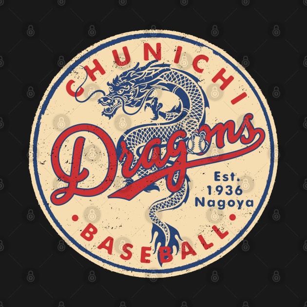 Vintage Chunichi Dragons 1 by Buck Tee by Buck Tee