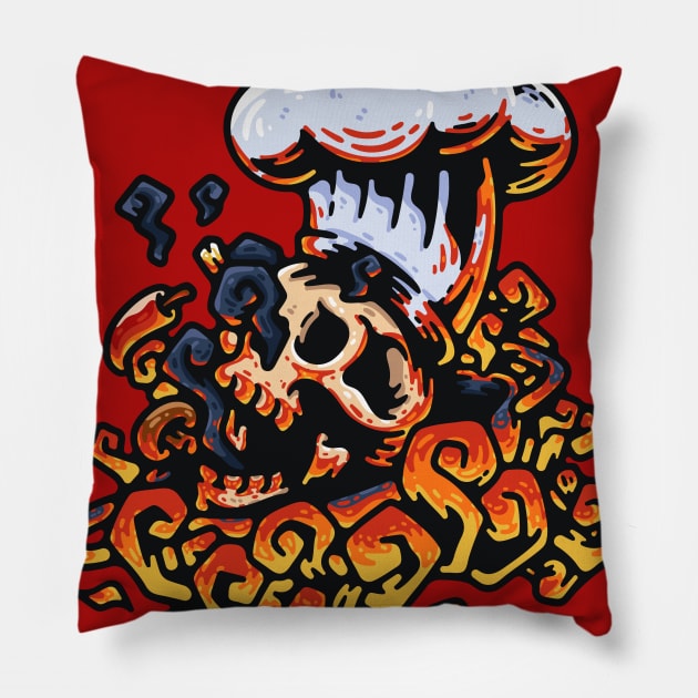 Burned Chef Pillow by andhiika