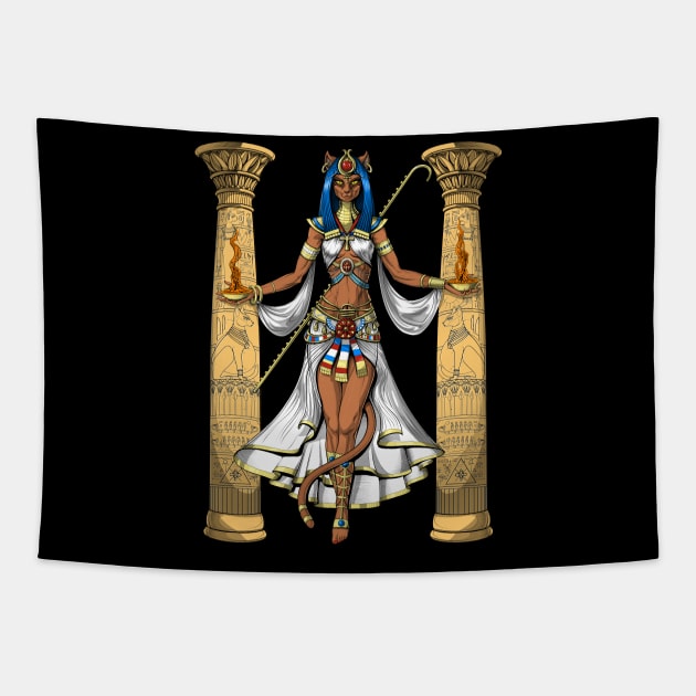 Egyptian Mythology Goddess Bastet Tapestry by underheaven