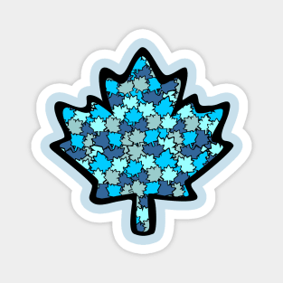 Canadian Maple Leaf - Acqua Blu Magnet