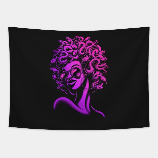 Funky Meduza Purple Tapestry by patsyhanson