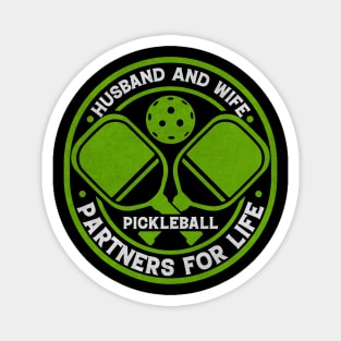 Husband And Wife Partners For Life Pickleball Magnet