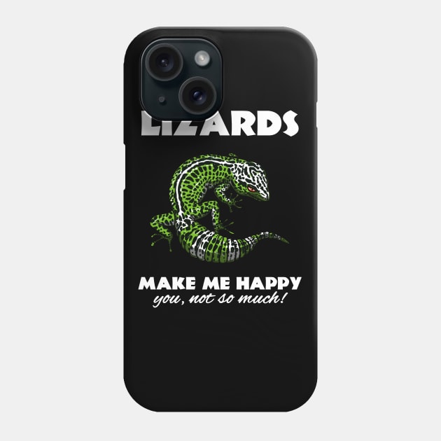 Lizards Make Me Happy Phone Case by underheaven