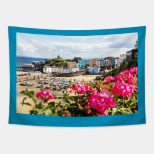 Tenby Harbour Boats Tapestry