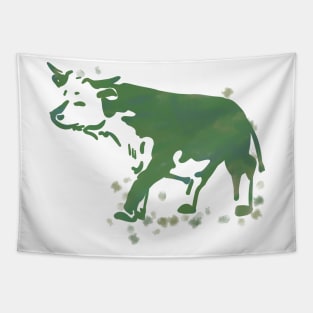 Watercolor cow Tapestry