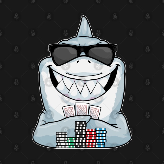 Shark Poker Poker chips Sunglasses by Markus Schnabel