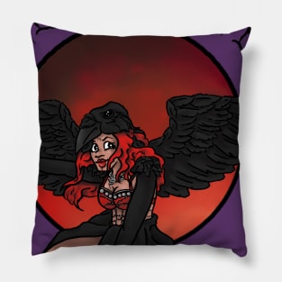 The Dark Raven Hunter Pillow