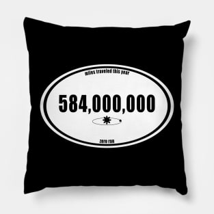 Distance Traveled in a Year (Earth Orbit) Oval Bumper Sticker Pillow