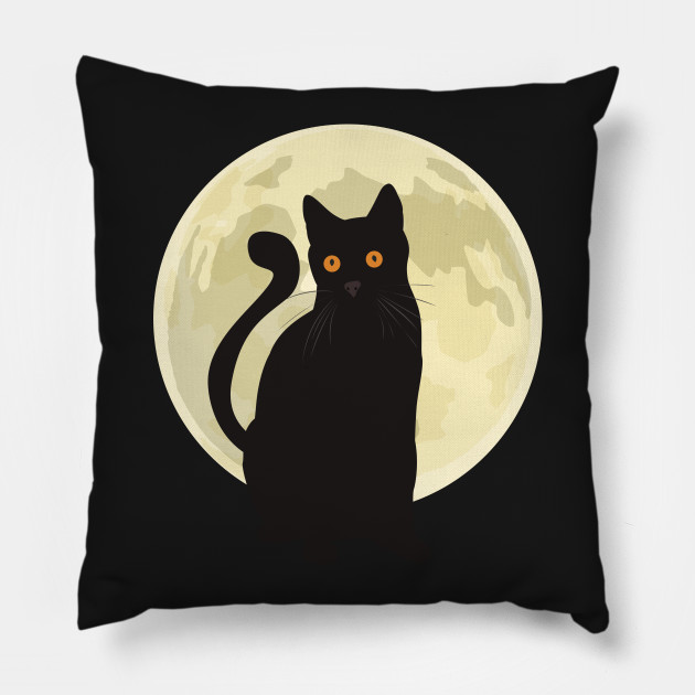 black cat cushion