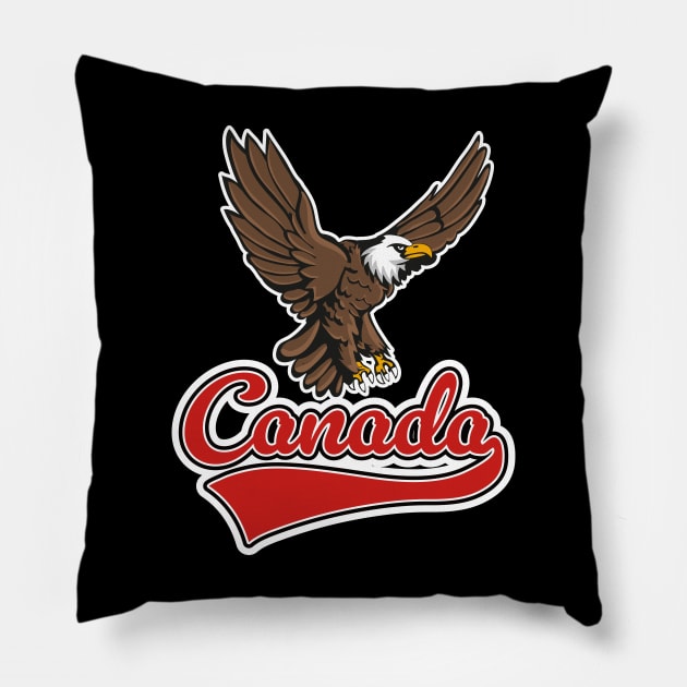 Canadian Eagle Logo Pillow by nickemporium1