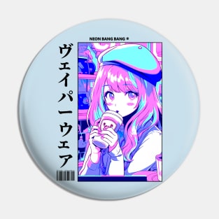 Vaporwave Aesthetic Anime Manga Girl Japanese Streetwear Pin