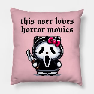 This user loves horror movies, Ghostface pixel art by Strange Dollz Boudoir Pillow