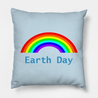 Earth Day Rainbow Celebration Pillow