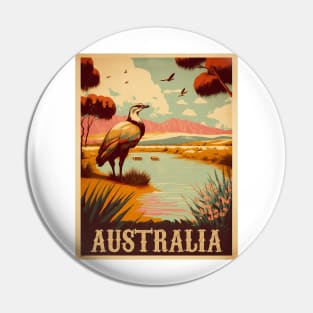 Australia Billabong Vintage Travel Art Poster Pin