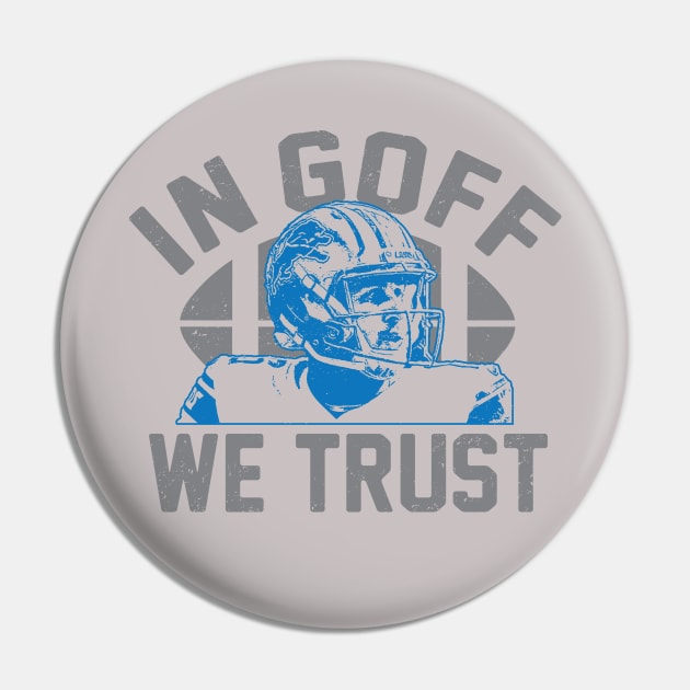 Goff Detroit Lions by Buck Tee Originals Pin by Buck Tee