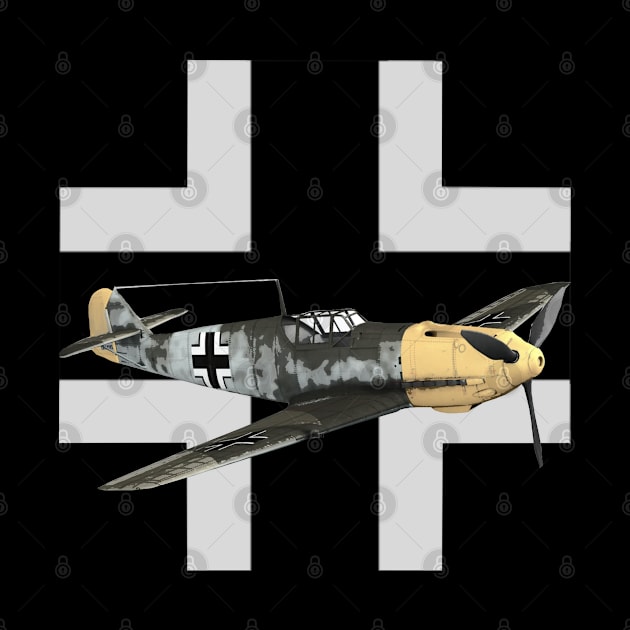 Messerschmitt Bf 109 WW2 Fighter Plane by Dirty Custard Designs 