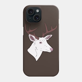 Albino Deer Head Phone Case