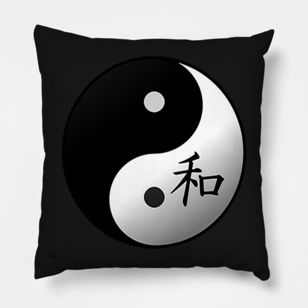 Inspirational Yin Yang Peace Meditation Yoga lover & Inspiring Gifts Pillow by tamdevo1