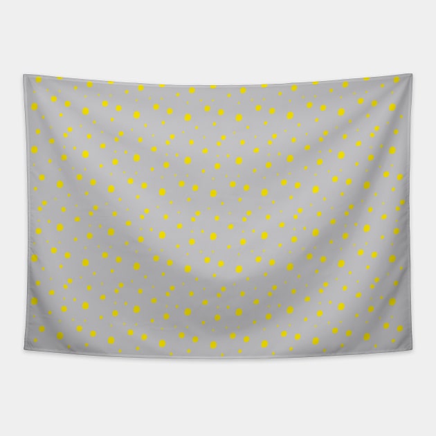 Yellow Dots Pattern Tapestry by kallyfactory