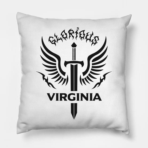 Glorious Virginia Pillow by VecTikSam