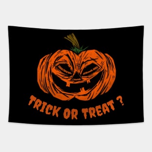 Halloween Trick Or Treat scary Jack O'Lantern Pumpkin Tapestry