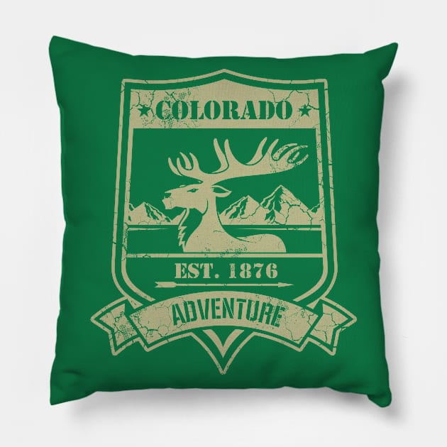 Colorado Mountain Adventure Pillow by E