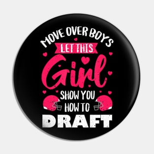 Fantasy Football Draft Party Kit Real Women Cute Sport Pin