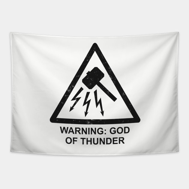 Warning: God of Thunder Tapestry by Byway Design