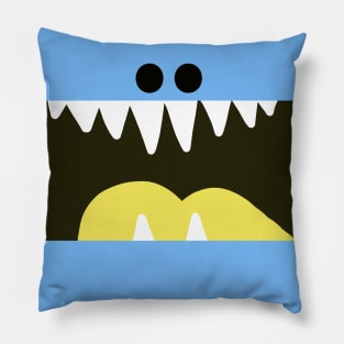 Blue Monster Mouth Pillow