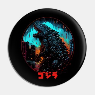 Godzilla On City Pin