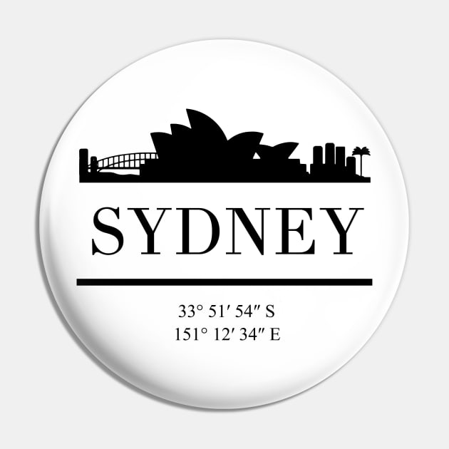 SYDNEY AUSTRALIA BLACK SILHOUETTE SKYLINE ART Pin by deificusArt