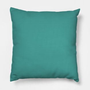 Solid Green Sprout Turquoise Monochrome Minimal Design Pillow