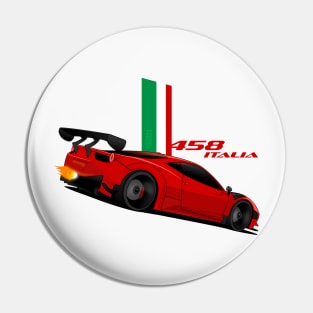 Ferrari 458 Italia red Italian Stripes Pin