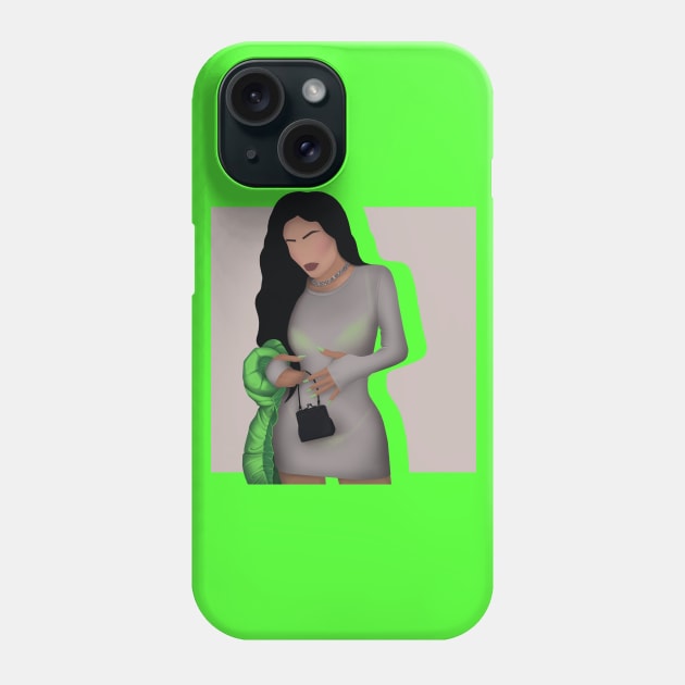 Kylie Jenner. Acid green. Phone Case by AnnVas