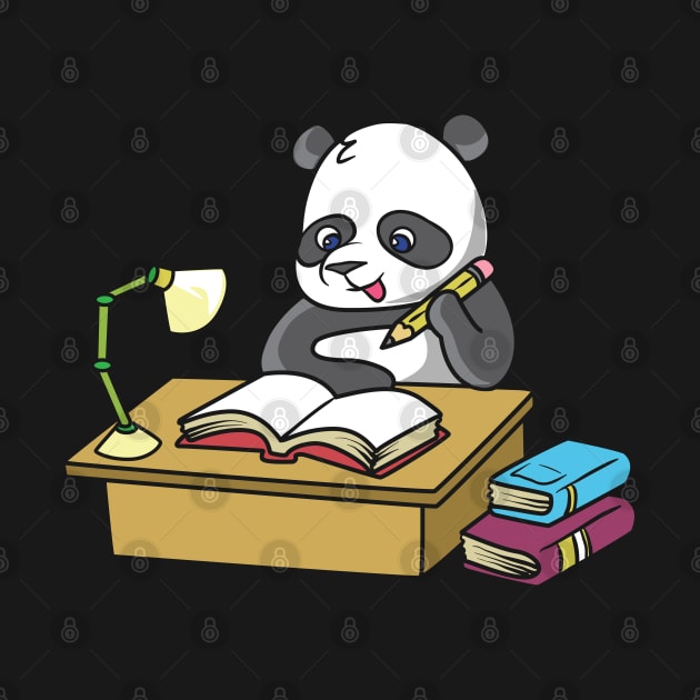 Panda studying by theanimaldude