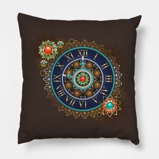 Clock with Beads Pillow