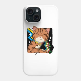 Cute Bengal Cat Holding Disability Pride Flag Phone Case