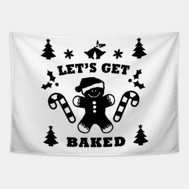 let's get baked black Tapestry by omarbardisy