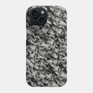 Grey Minimal Abstract Collage Mosaic. Phone Case