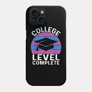 College Level Complete Video Game Gamer Men Graduation Phone Case