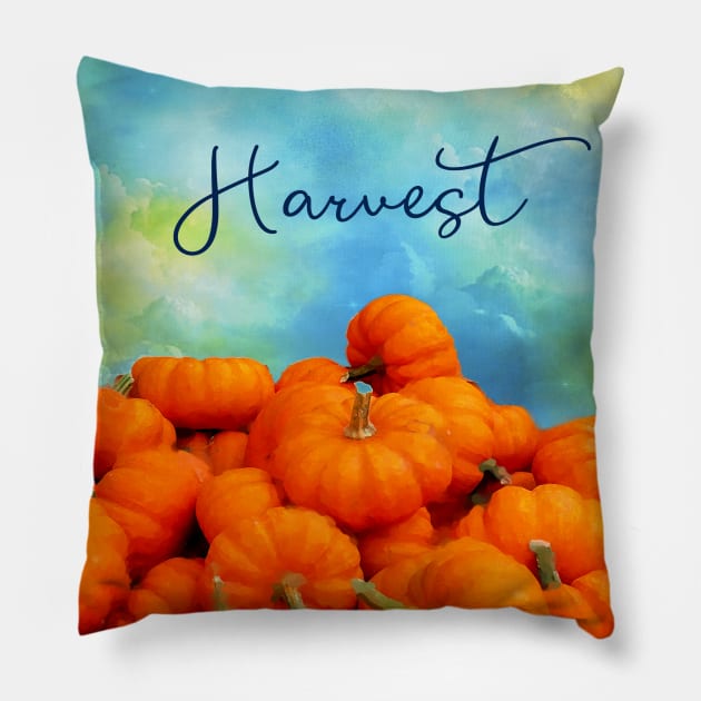 Celebrate Fall Harvest with Orange Pumpkins Pillow by Star58