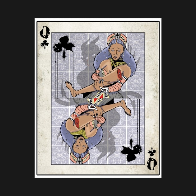 Queen of Clubs by IckyScrawls