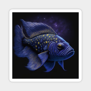 Galaxy Fish Art | Space Art Magnet