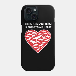Marine Mammals Conservation Heart Phone Case